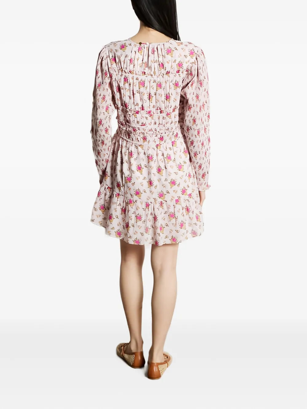 Antik Batik Jurk met bloemenprint Roze