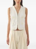 Antik Batik embroidered sleeveless vest - White