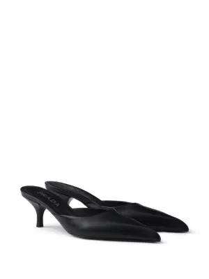 PRADA  黒サテン　8センチ　ミュール Prada（プラダ）ウィメンズ ミュール - FARFETCH