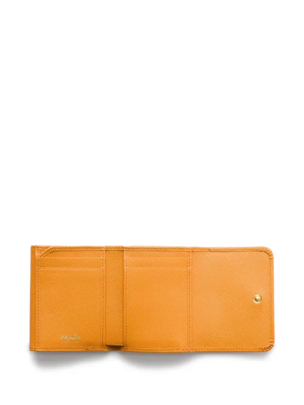 Prada レザー 財布 S | オレンジ | FARFETCH JP