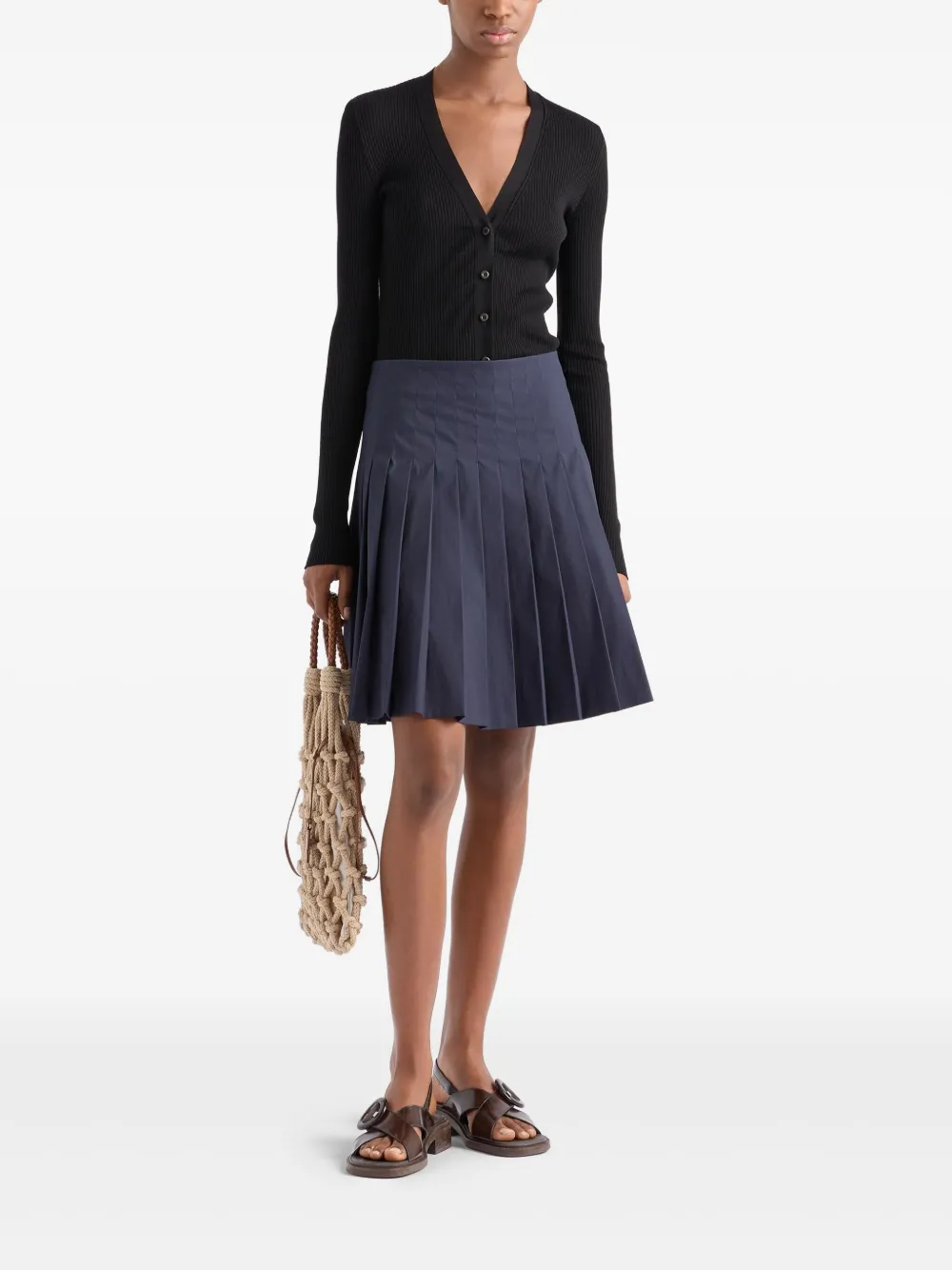 Prada Mini-plooirok - Blauw