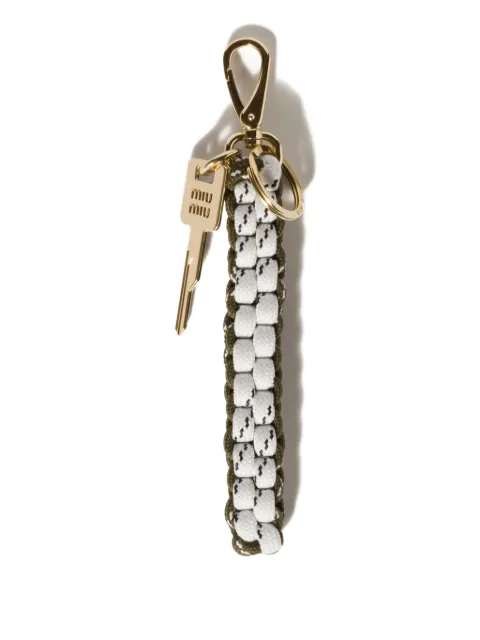Miu Miu braided keychain holder