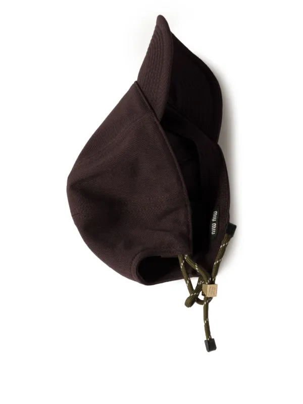 最終値下げ！MIU MIU ロゴハット miu MIU ミュウミュウ ハット 帽子 バケハ ラフィアハット