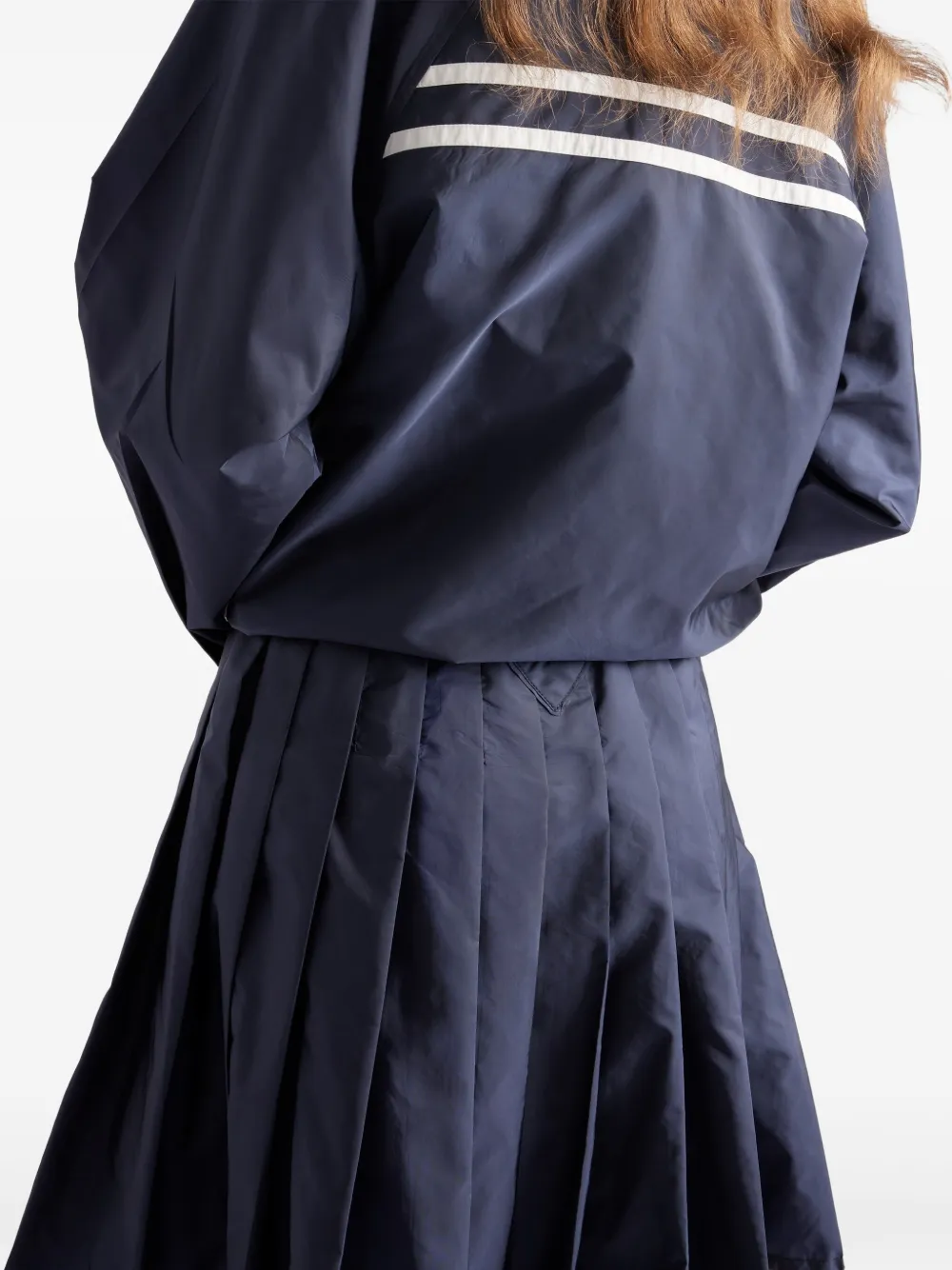 Prada Re-Nylon mini-rok met plooien Blauw