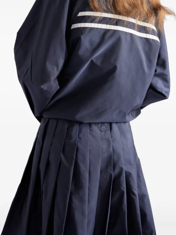 Prada Re-Nylon Pleated Mini Skirt | Blue | FARFETCH PL