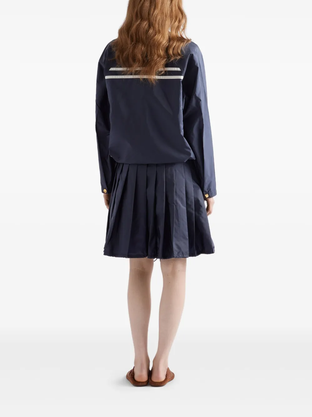 Prada Re-Nylon mini-rok met plooien Blauw