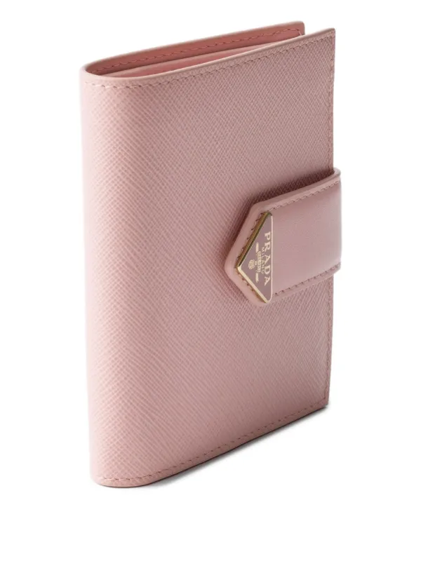Prada logo-triangle Wallet | Pink | FARFETCH RO