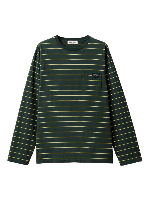 Tシャツ・カットソー Miu Miu Cotton T-shirt Miu Miu logo-embroidered Cotton T-shirt | White | FARFETCH