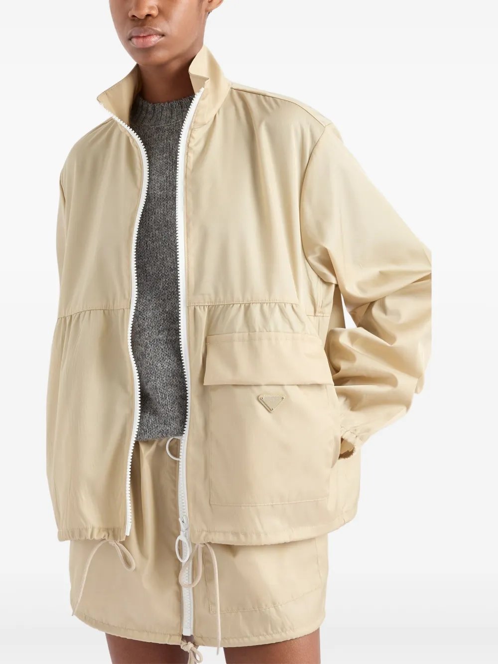 Prada Re-nylon Zip Up Jacket