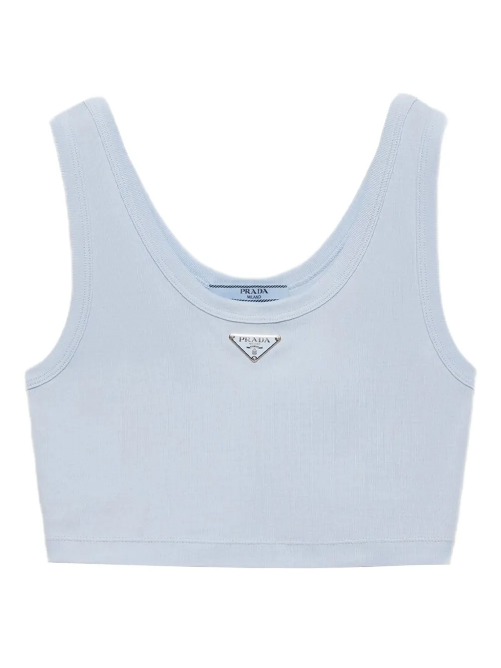 Prada ribbed-knit tank top | Blue | Image 1