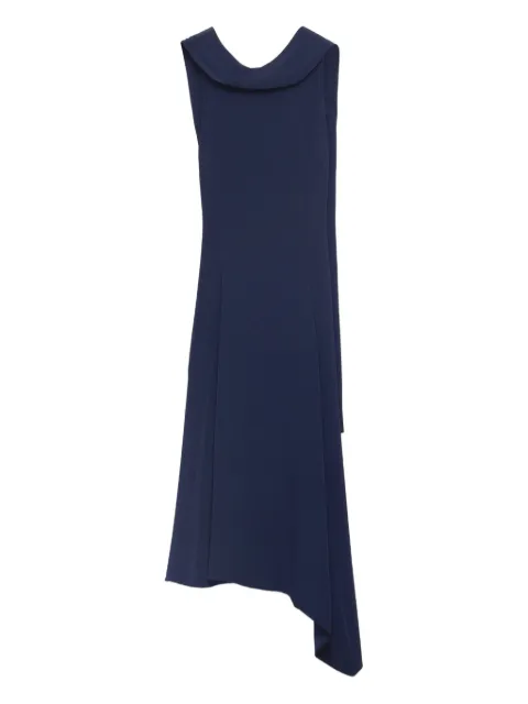 Prada asymmetric satin midi dress