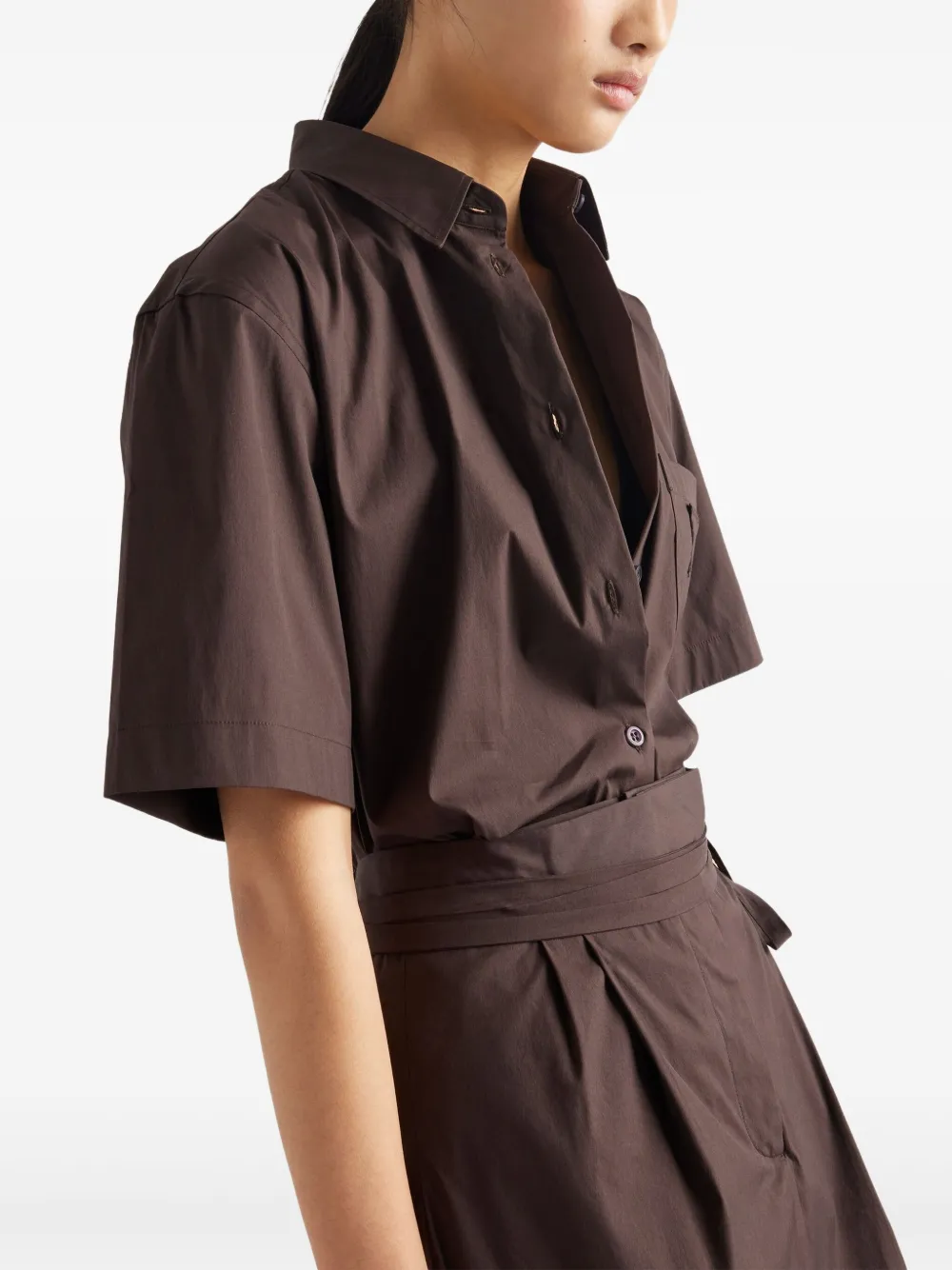Shop Prada Poplin Shirt