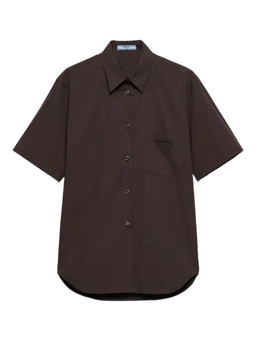 Prada chemise en popeline - Marron - Prada - Modalova