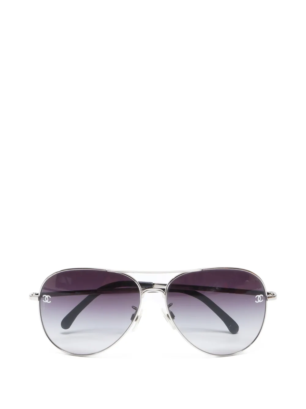 CHANEL Pre-Owned 2000-2020 pilot-frame sunglasses | Silver | Image 1
