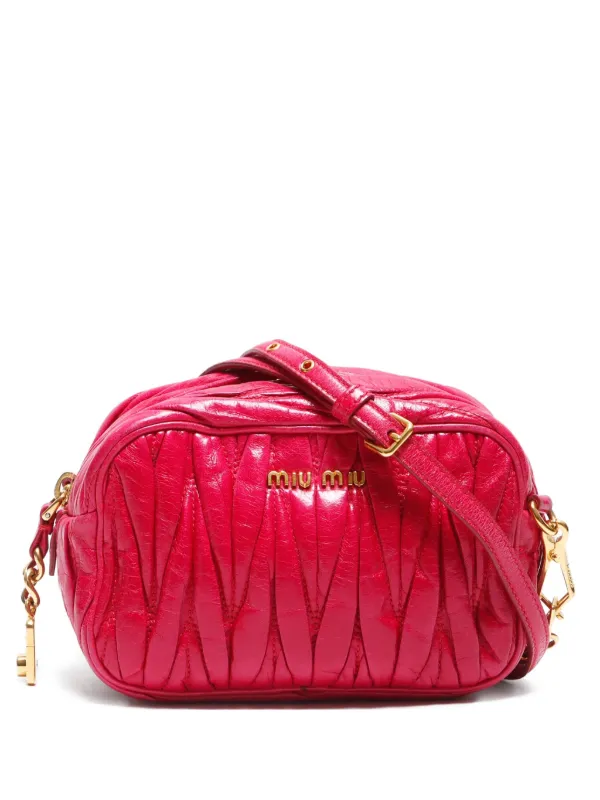 Miu Miu Pre-Owned 2015 マトラッセ ショルダーバッグ | ピンク 