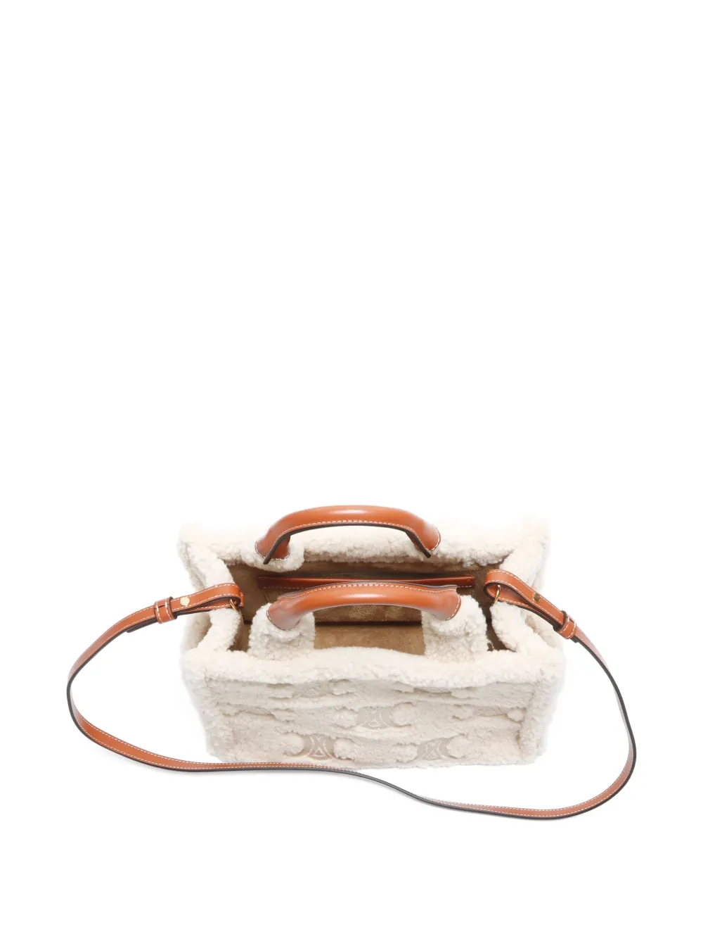 Pre-owned Celine 2023-2024 Small Cabas Thais Two-way Handbag In Neutrals