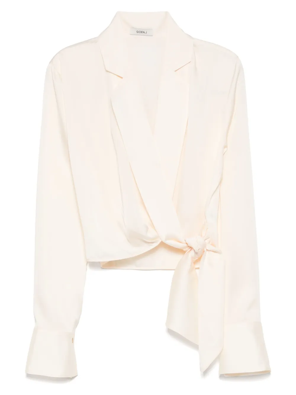 Goen.J blouse à col châle | tons neutres | Image 1