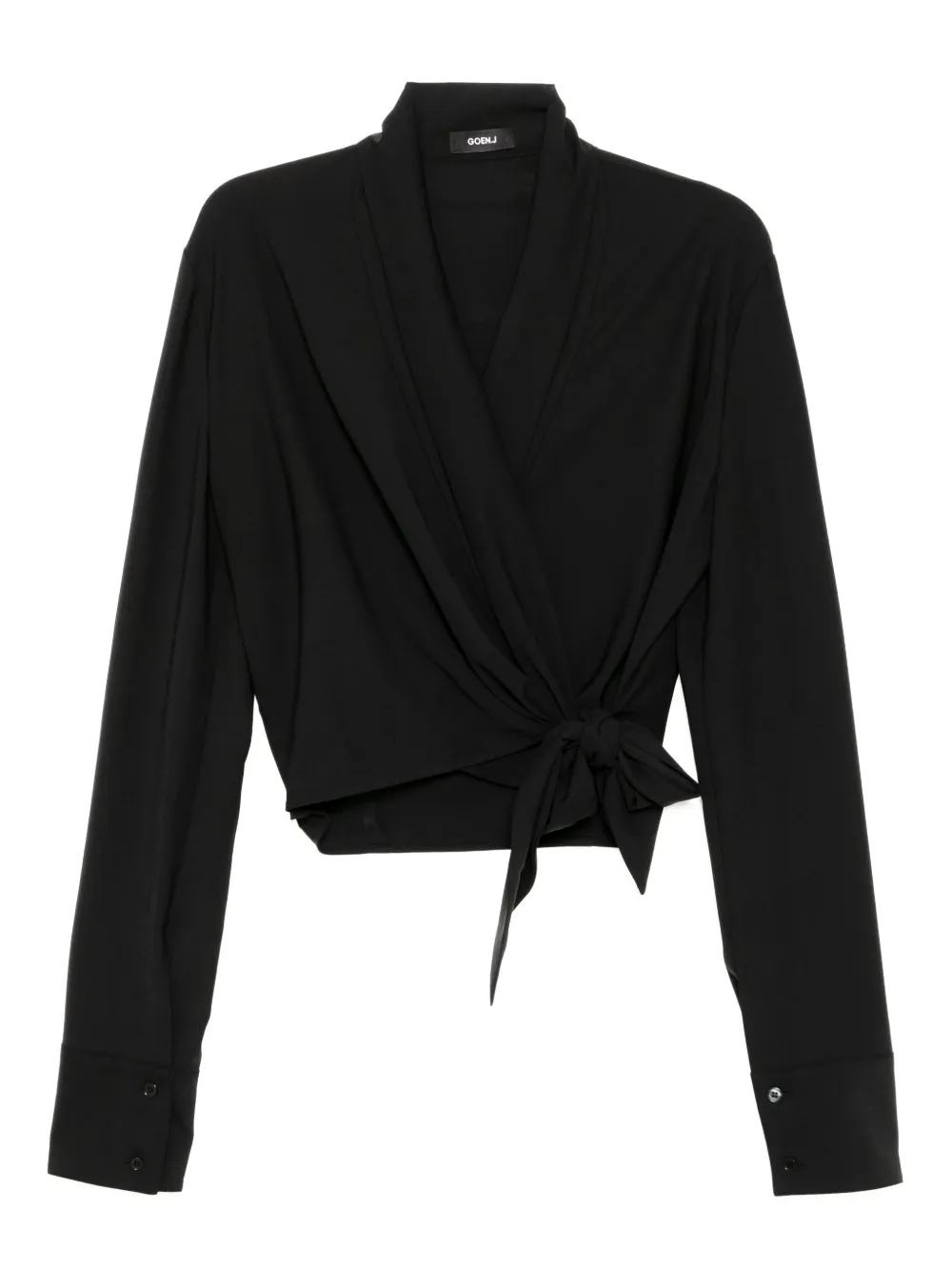 Goen.J shawl lapel blouse | Black | Image 1