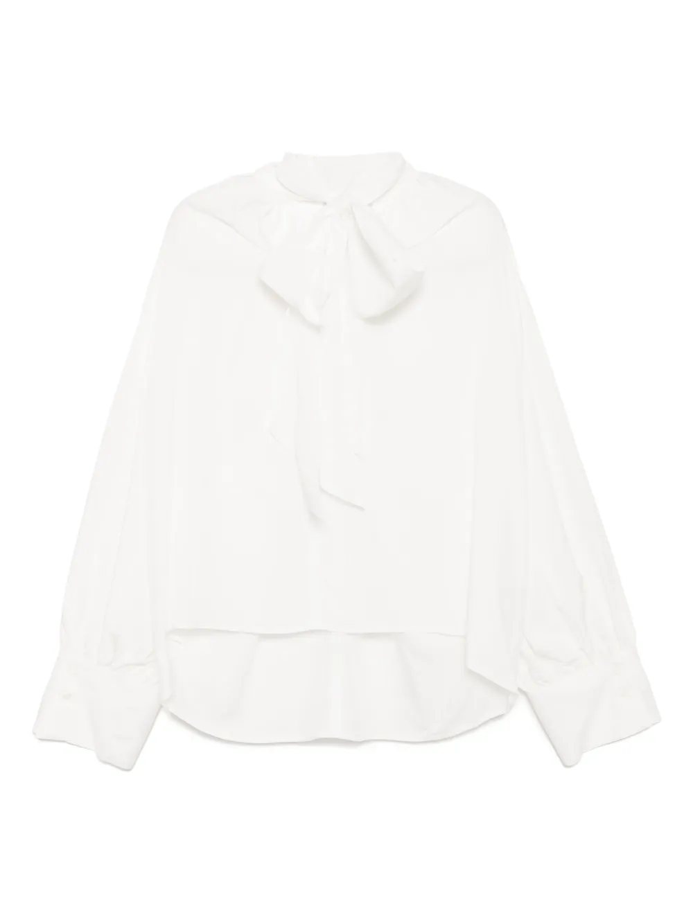 Goen.J tie-detailed gathered blouse | White | Image 1