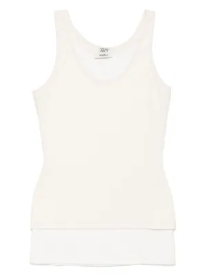 FRAME Ribbed Tank Top | White | FARFETCH SG