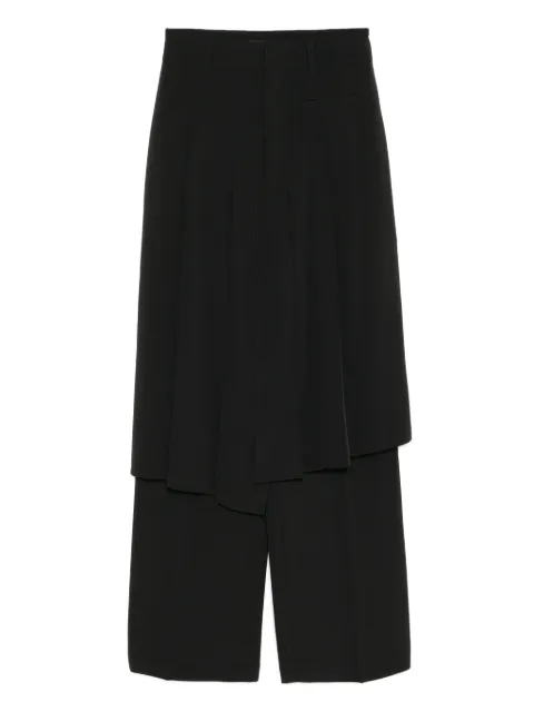 Goen.J asymmetrically pleated straight trousers