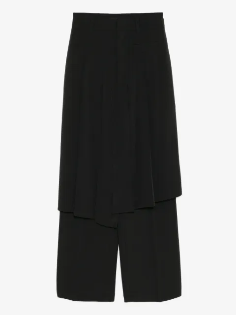 Goen.J asymmetrically pleated straight trousers
