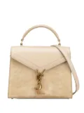 Saint Laurent Pre-Owned 2020 Mini Suede and Calfskin Cassandra Top Handle Bag satchel - Brown