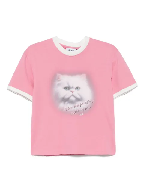 GCDS playera con gato estampado
