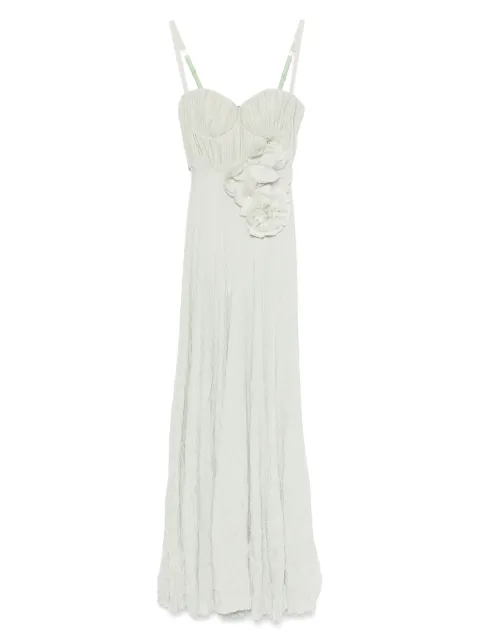 Elisabetta Franchi floral-embroidery lurex gown