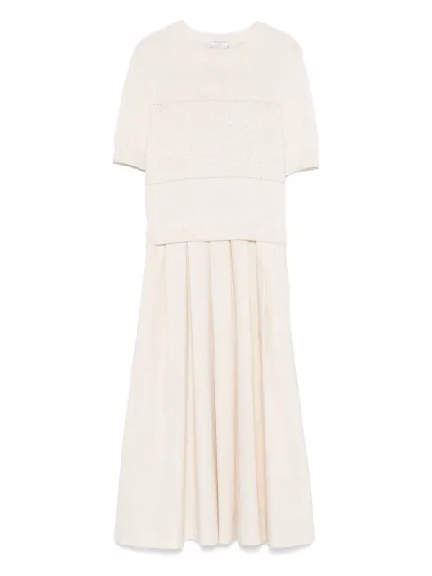 Peserico vestido midi con paneles en contraste