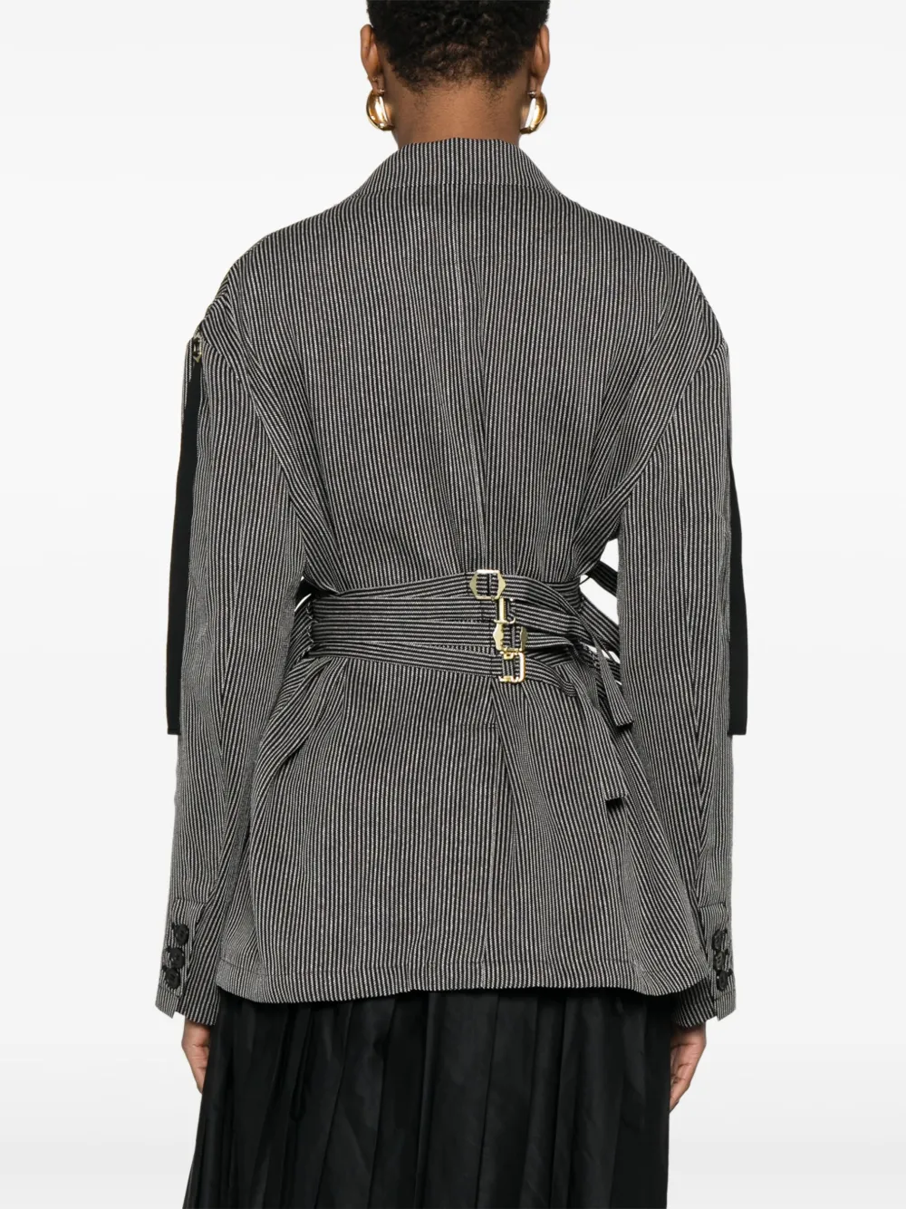 Undercover Seersucker blazer Zwart