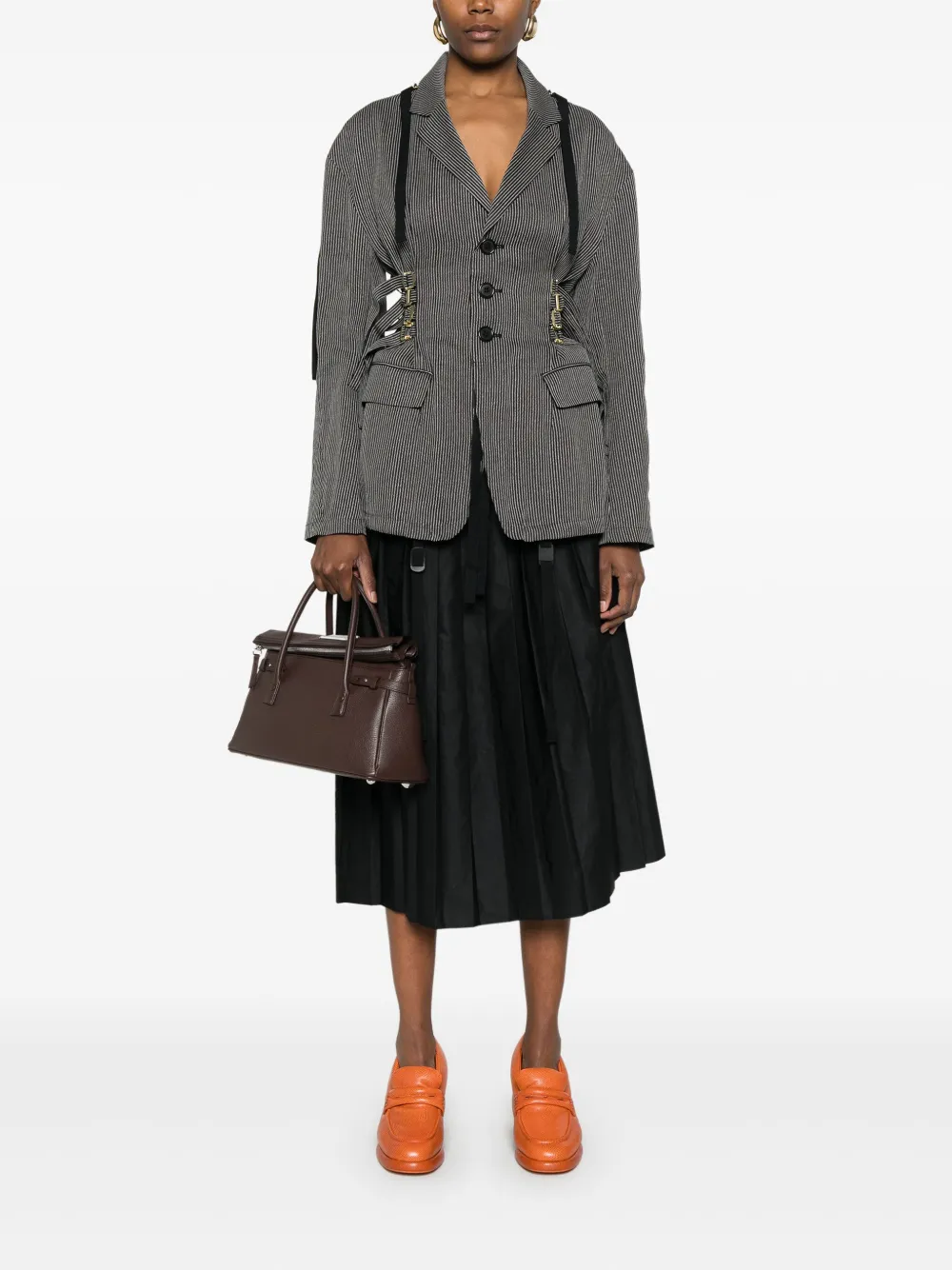 Undercover Seersucker blazer Zwart