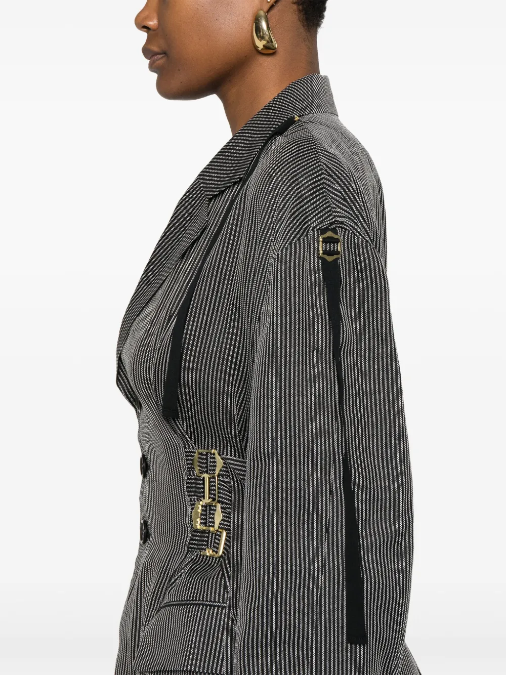 Undercover Seersucker blazer Zwart