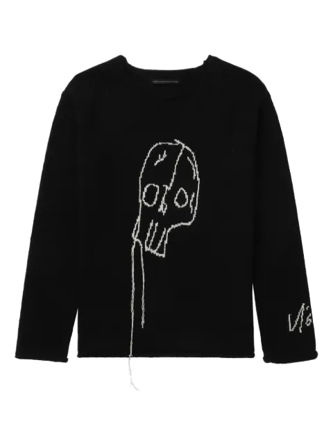 Y's skull-jacquard jumper