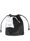 Y's logo-patch clutch bag - Black