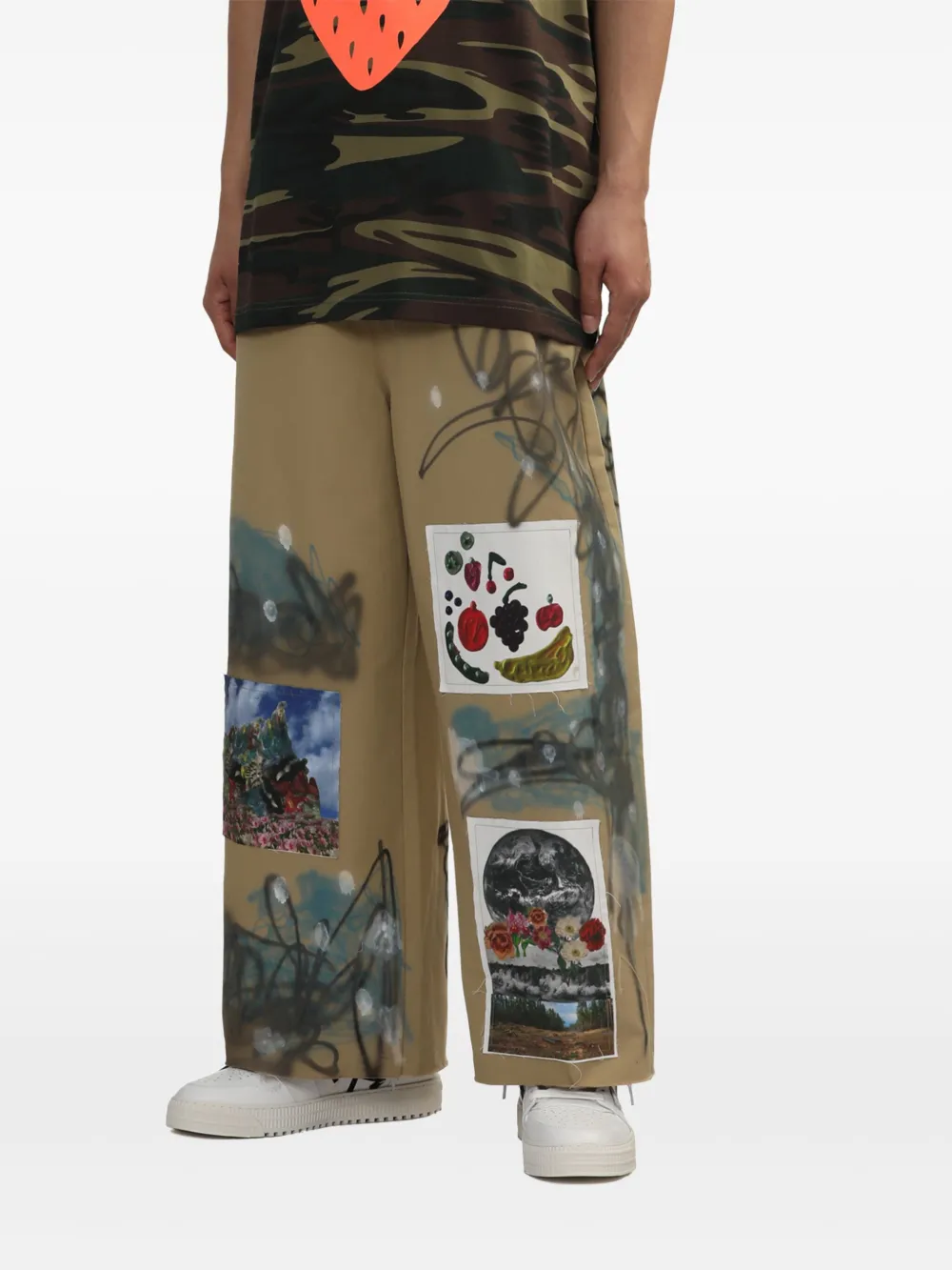 WESTFALL Broek met wijde pijpen Groen