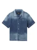 We11done logo-embroidered shirt - Blue