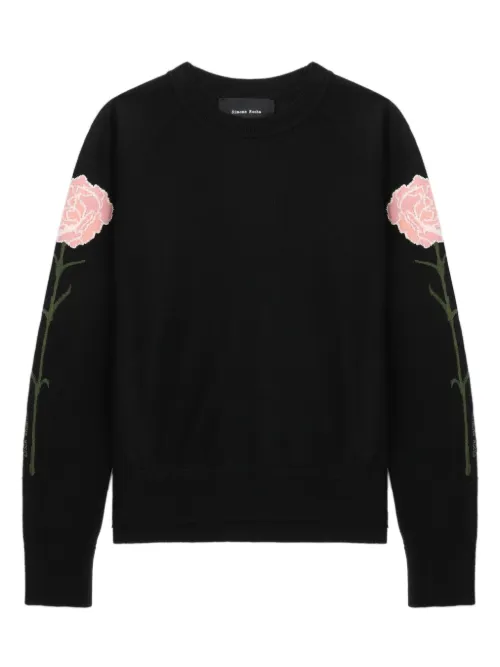 Simone Rocha pull à fleurs - Noir - Simone Rocha - Modalova