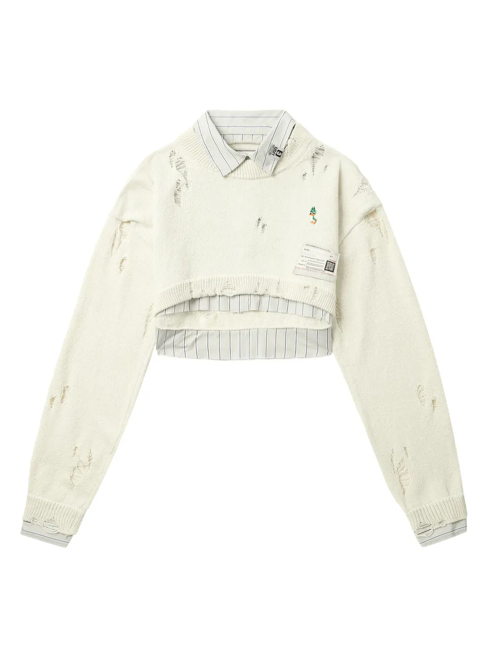 Maison MIHARA YASUHIRO Cropped sweater Wit