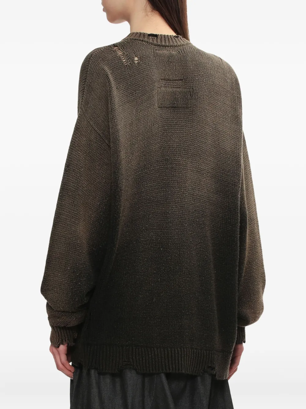 Maison MIHARA YASUHIRO Gerafeld vest met rits en cat-face Bruin