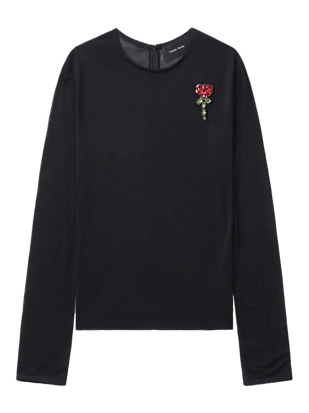 Simone Rocha T-shirt met lange mouwen Zwart