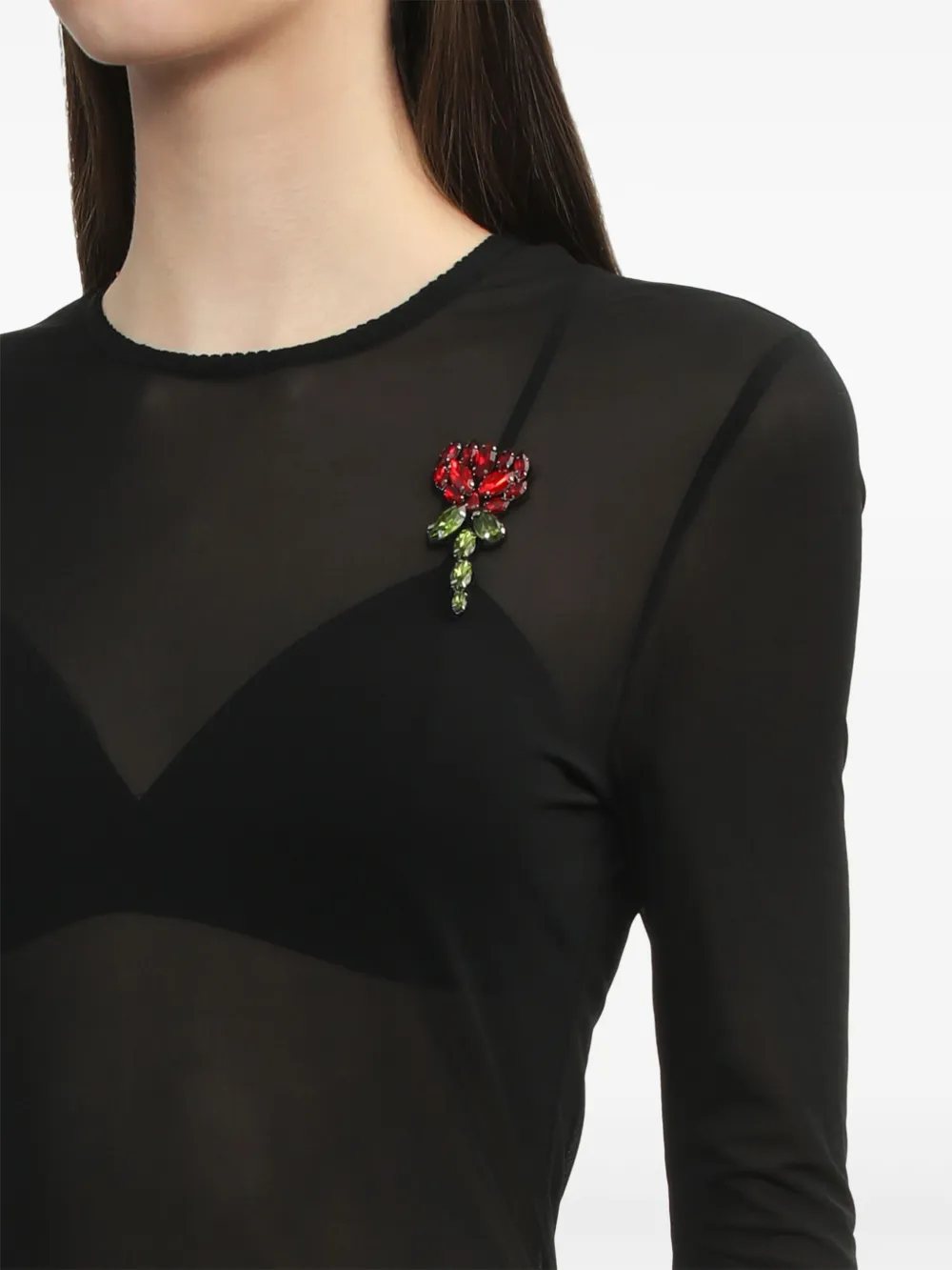 Simone Rocha T-shirt met lange mouwen Zwart