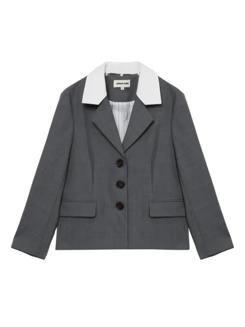 SHUSHU/TONG contrasting-lapels jacket 