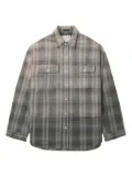 R13 gradient-check cotton shirt - Grey