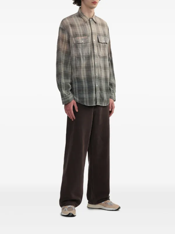 R13 グラデーション チェック シャツ | グレー | FARFETCH JP