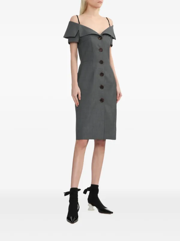 SHUSHU/TONG button-up Dress | Grey | FARFETCH OM SHUSHU/TONG button-up Dress | Grey | FARFETCH OM