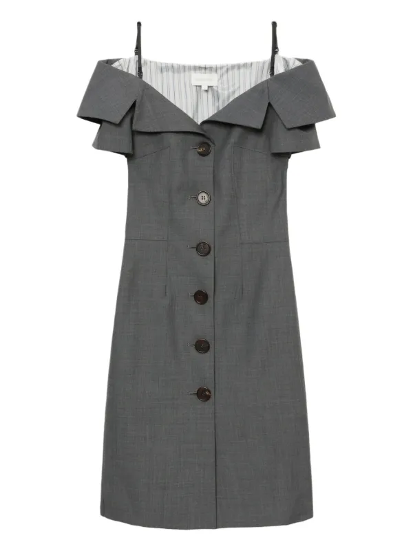 Shushu/Tong Button-up Dress in Grey