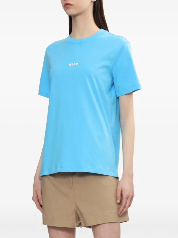 MSGM ロゴ Tシャツ | ブルー | FARFETCH JP