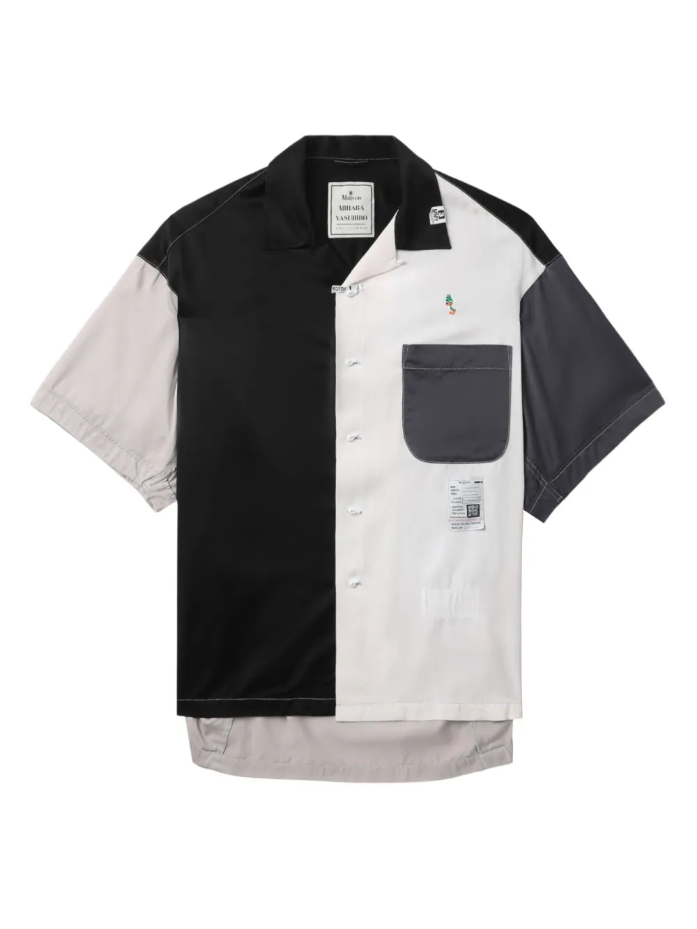 Maison MIHARA YASUHIRO colour-block shirt | Black | Image 1