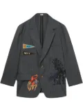 KHOKI patch-detailing blazer - Grey